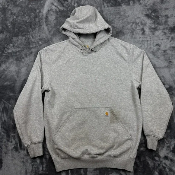 Carhartt Hoodie Mens Medium Gray Original Fit Midweight K121 Sweatshirt - Picture 1 of 8